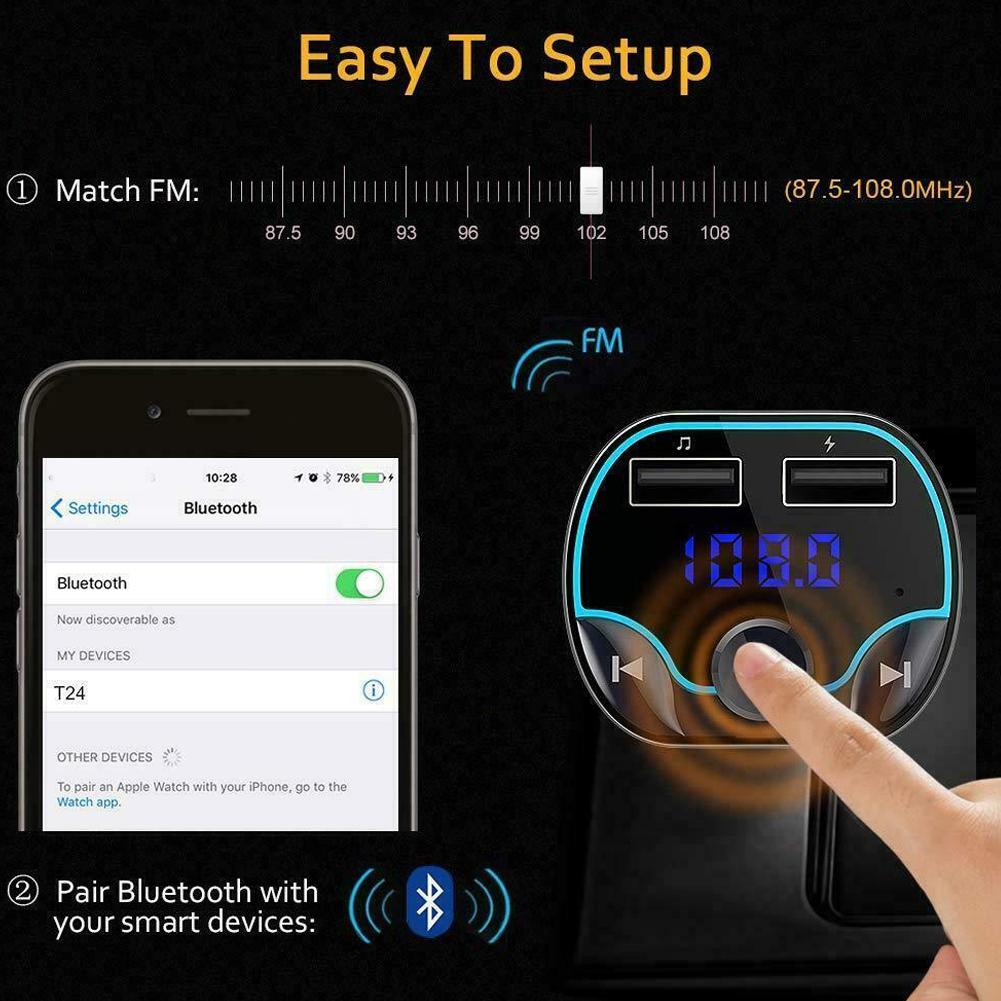 Ô tô Cắm xì gà Máy phát Bluetooth FM Máy nghe nhạc MP3 Bộ điều hợp radio Bộ sạc USB