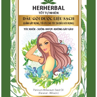 Dầu gội thảo dược trị gàu ❤️FREESHIP❤️mượt tóc từ dược liệu sạch HERHERBAL dạng gói tiện dụng