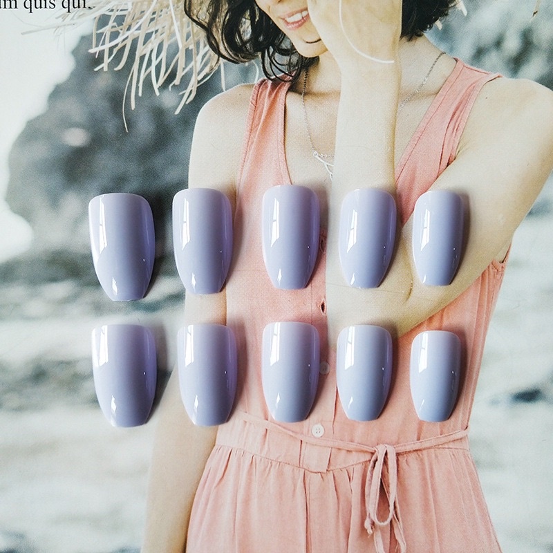 Bộ 24 móng giả dáng móng dài thời trang, hoạ tiết xinh xắn, trang trí nghệ thuật ( Tặng kèm keo và dũa ) - D079