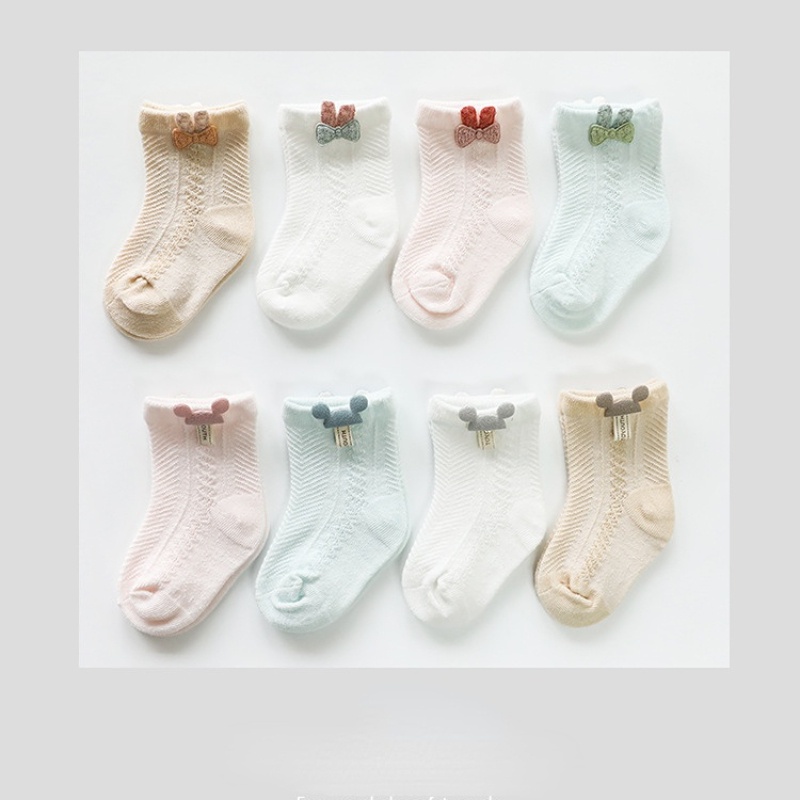 Vớ Ngắn Phối Lưới Mỏng Thoáng Khí Thời Trang Mùa Hè Cho Bé Hoạt Hình