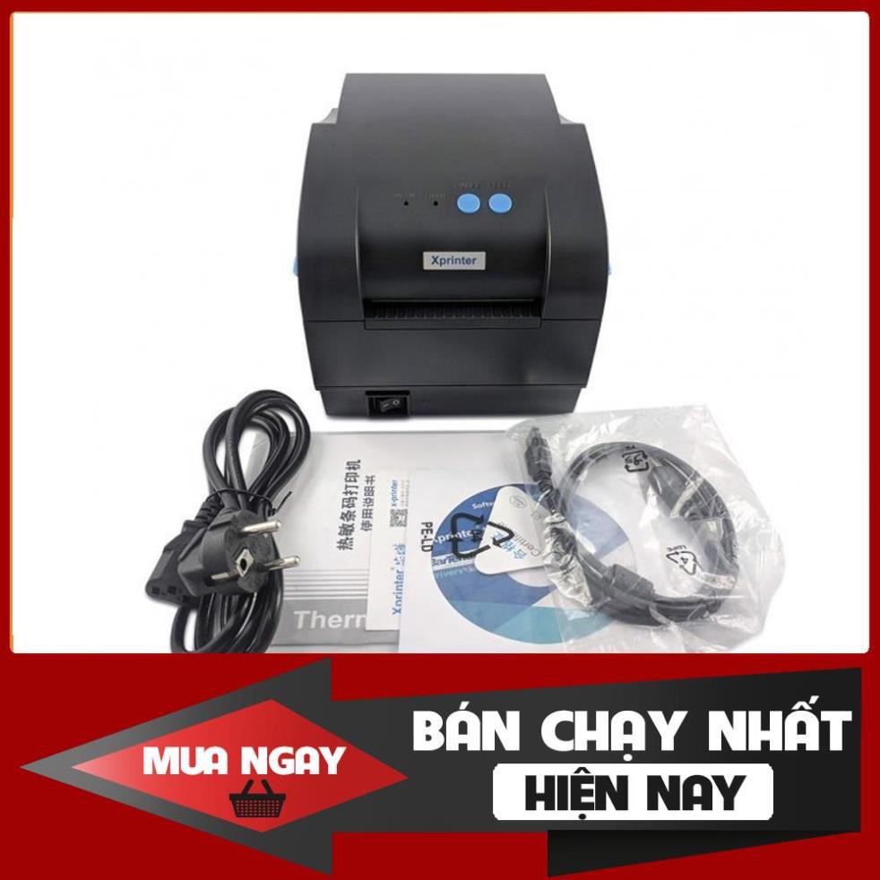 Máy in mã vạch, in tem nhiệt khổ 80mm (2 tem) Xprinter XP-365B - Hàng chính hãng