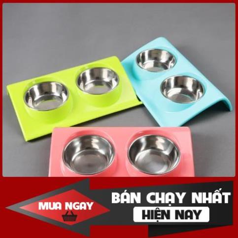 [ Bán sỉ ] Bát ăn cho chó mèo inox chữ Z cho chó mèo