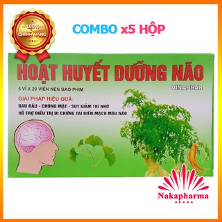 Combo 5 hộp Hoạt huyết dưỡng não Vinaphar