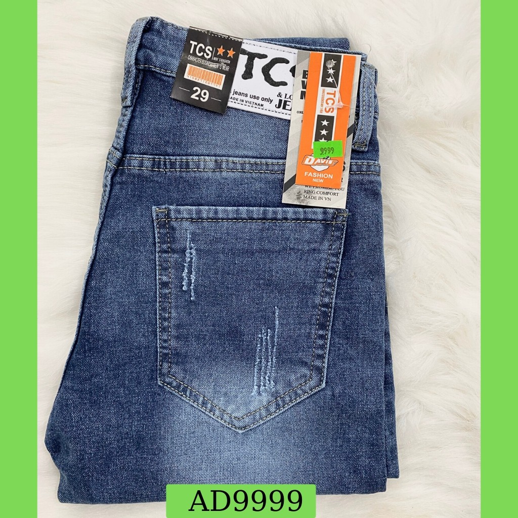 Quần jean nam tenji ad9999tj quần bò nam xanh trơn cào nhẹ cao cấp trẻ trung phong cách tenji store 1 (44-75kg)