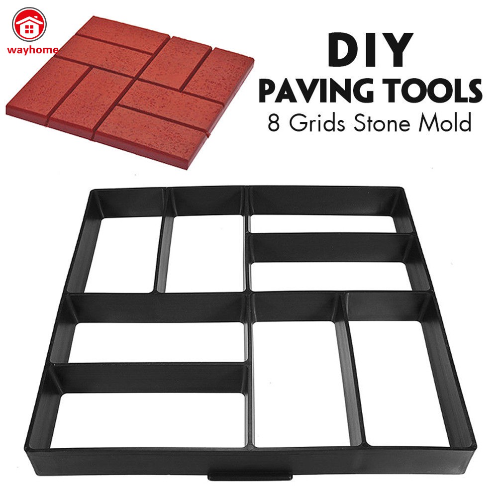 Khuôn nhựa đúc xi măng làm đá lát sân vườn DIY độc đáo