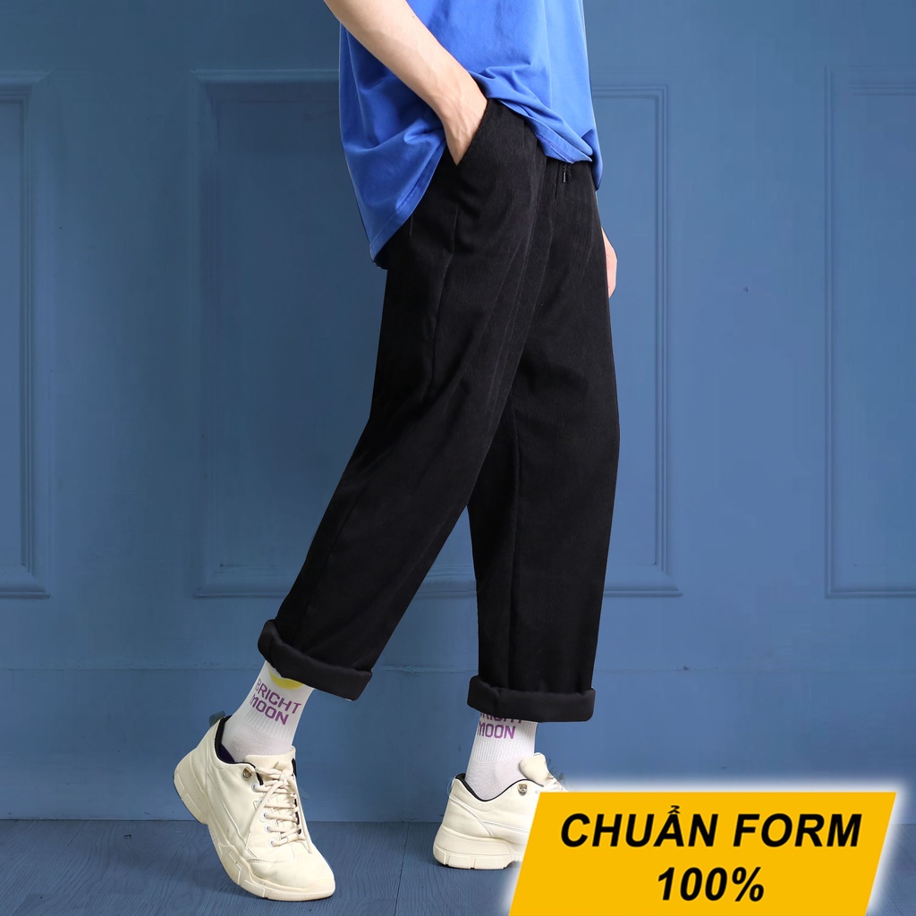 [Mã BMBAU50 giảm 7% đơn 99K] Quần ống rộng nhung tăm StarLord basic pants suông dây rút gấu SL1018