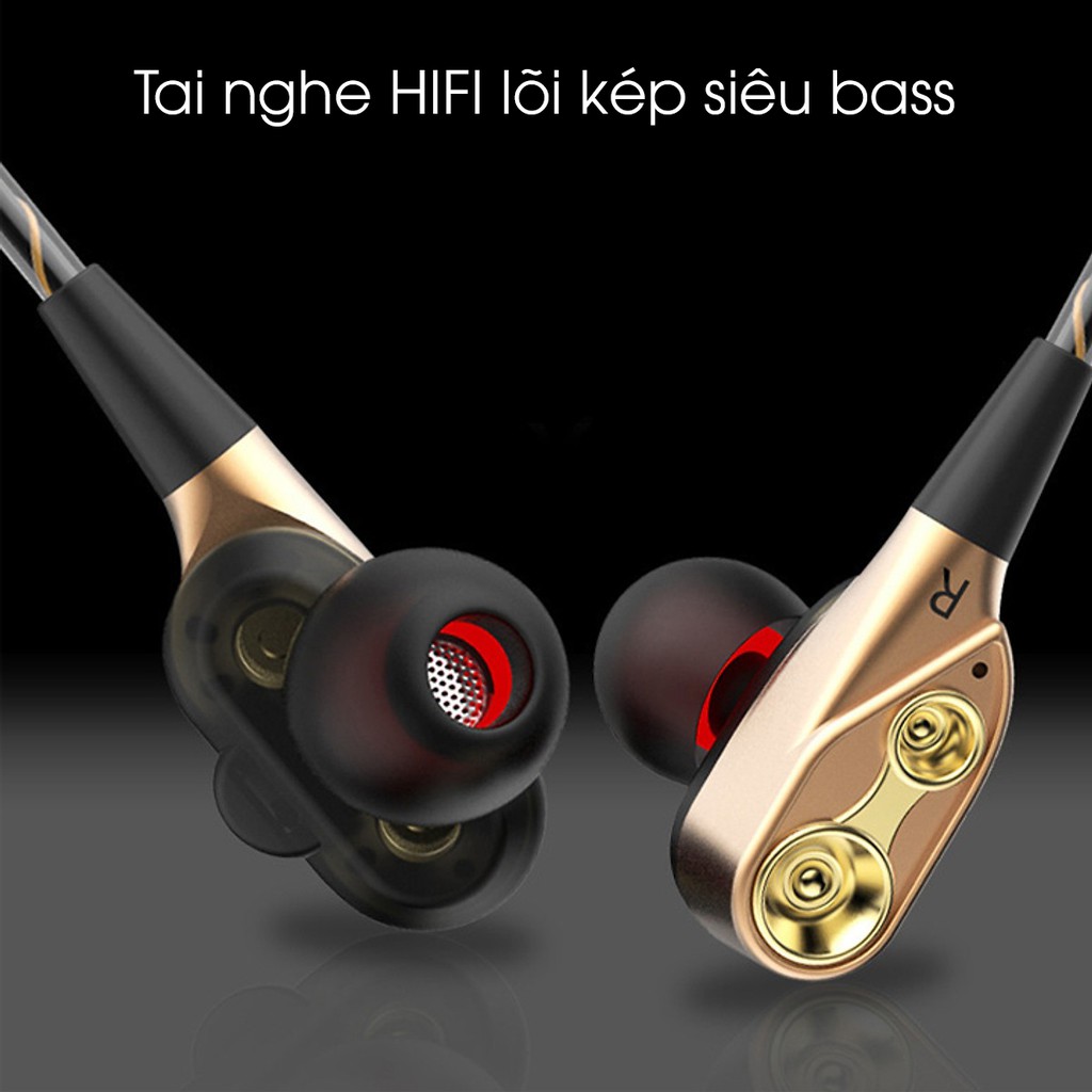 Tai nghe HiFi chính hãng lõi kép siêu bass