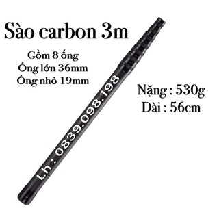 Sào Carbon 3m treo lồng chim