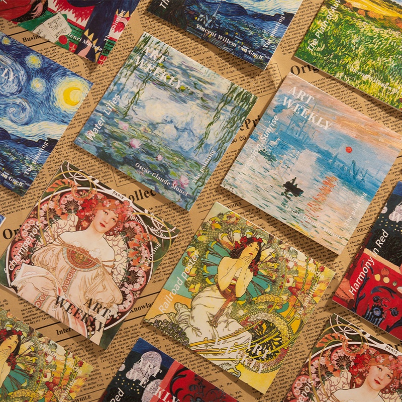 8 Tờ Giấy Dùng Vẽ Trang Trí Sổ Tay Phong Cách Cổ Điển