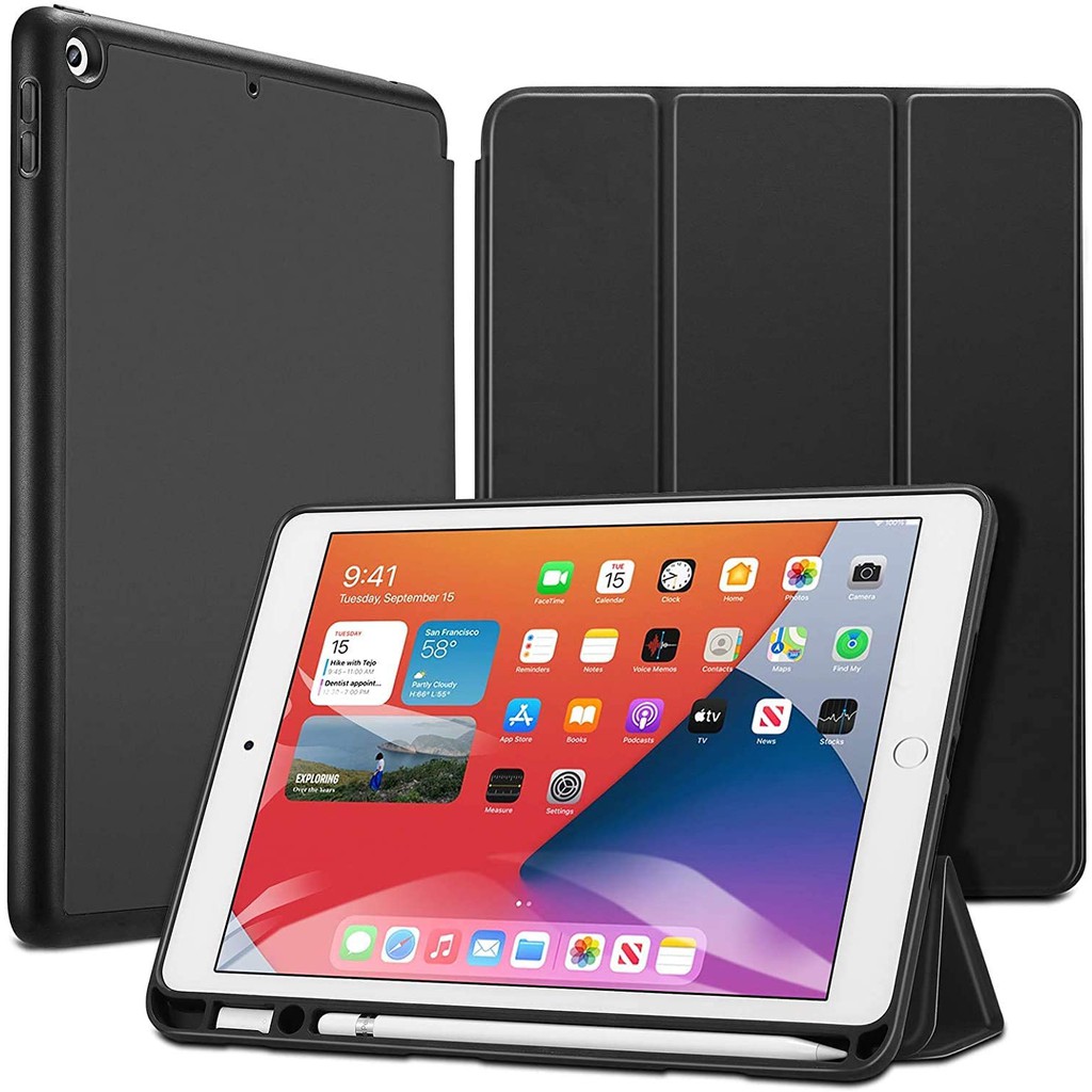 Bao da cho iPad Gen 8 10.2 2020 ESR Rebound Pencil Slim Smart Case (Có khe cắm bút Apple Pencil).