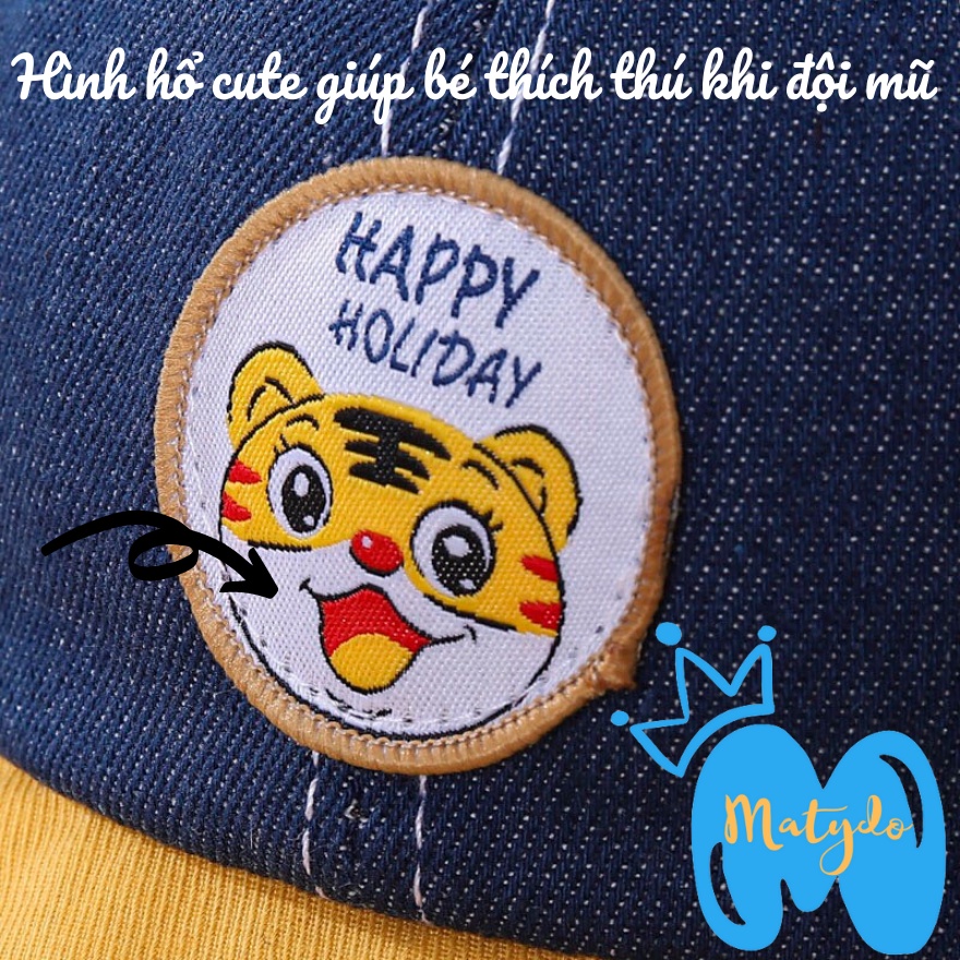 Mũ cho bé gái bé trai MATYDO nón lưỡi trai hình tiger đáng yêu phụ kiện mũ nón mùa hè