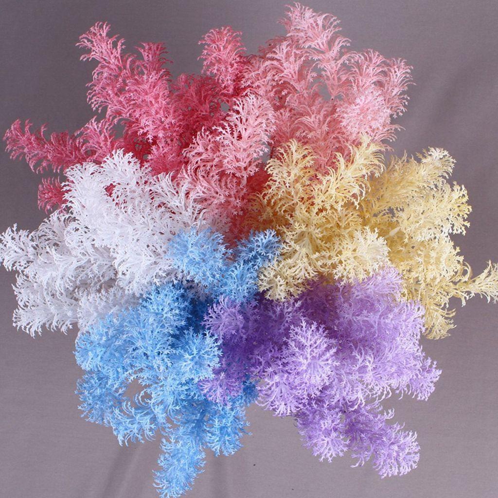 JARRED 1 Nhánh Hoa Lá Thông Nhân Tạo Nhiều Màu Sắc Tùy Chọn Trang Trí Nhà Cửa