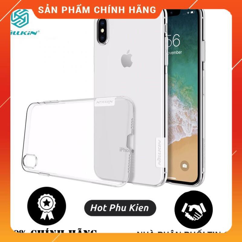 [BH 1 ĐỔI 1] Ốp lưng dẻo iPhone XS MAX (6.5 inch) Nillkin mỏng 0.6 mm (Trong Suốt) - Phân phối HotPhuKien