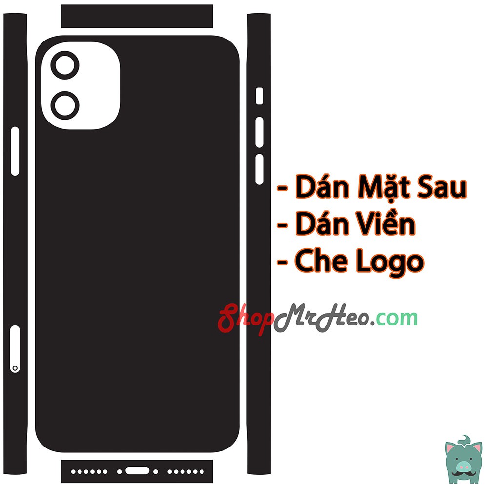 (Mua 1 Tặng 1) Skin Dán Mặt Sau Lưng Full Cạnh Iphone 11