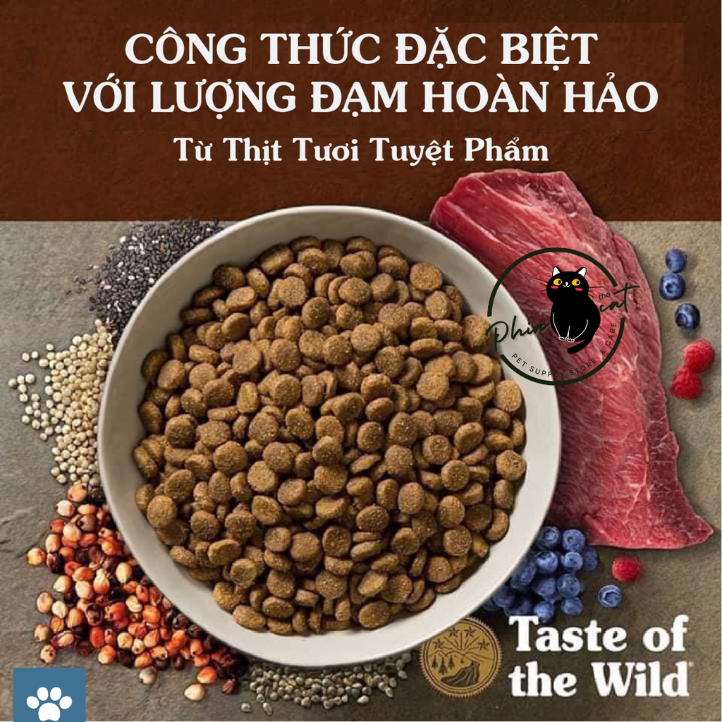 [500g] Hạt cho mèo Taste of The Wild cao cấp từ Mỹ - hạt Grain-free, không ngũ cốc - túi 500g &amp; 2kg | phinthecat