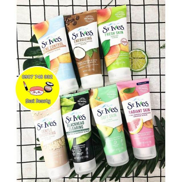 Sữa Rửa Mặt Tẩy Da Chết Dịu Nhẹ ST.IVES 170g