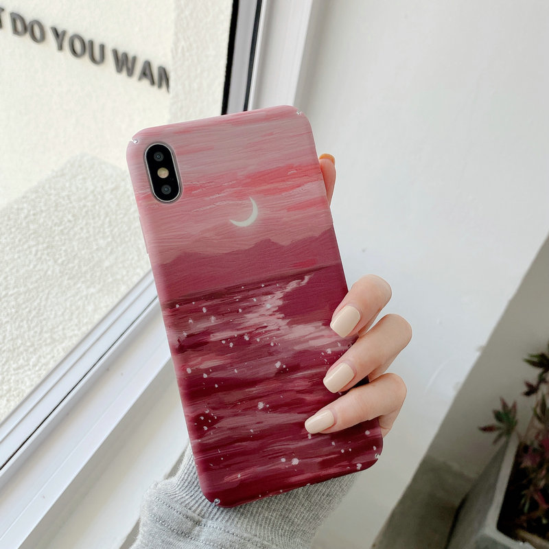 Ốp Lưng Hình Mặt Trăng Dễ Thương Cho Iphone 12 Mini 11 Pro X Xr Xs Max Se 2020 6 6s 7 8 Plus