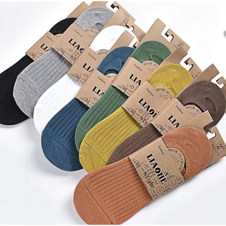 Combo 5 Đôi Tất Vớ Hài Gân Trơn Nhiều Màu Thời Trang Cho Nữ - Dumi Shop