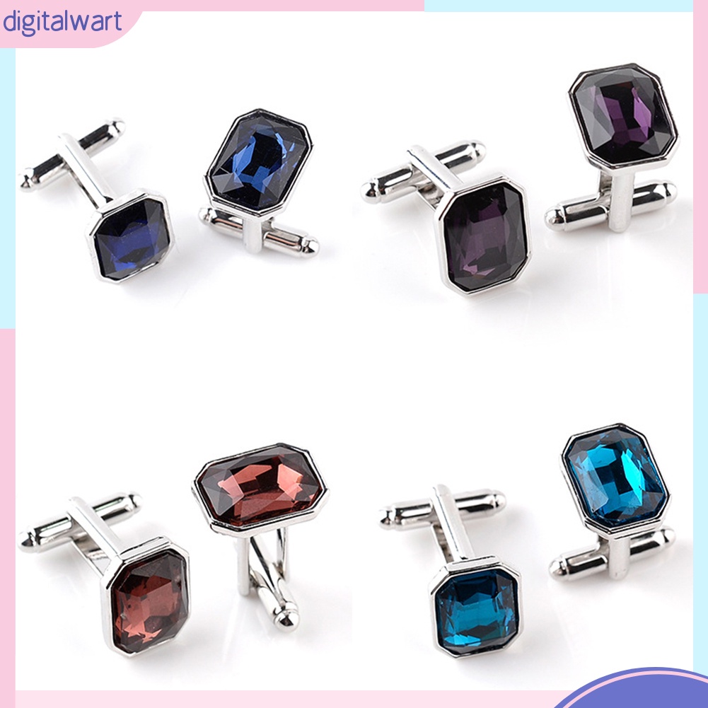 1 Cặp Khuy Măng Sét Mini Màu Trơn Thời Trang Cho Nam