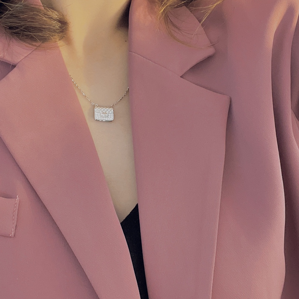 Vòng cổ Bạc 925 Mặt Hình Túi Xách Thời Trang Dành Cho Nữ