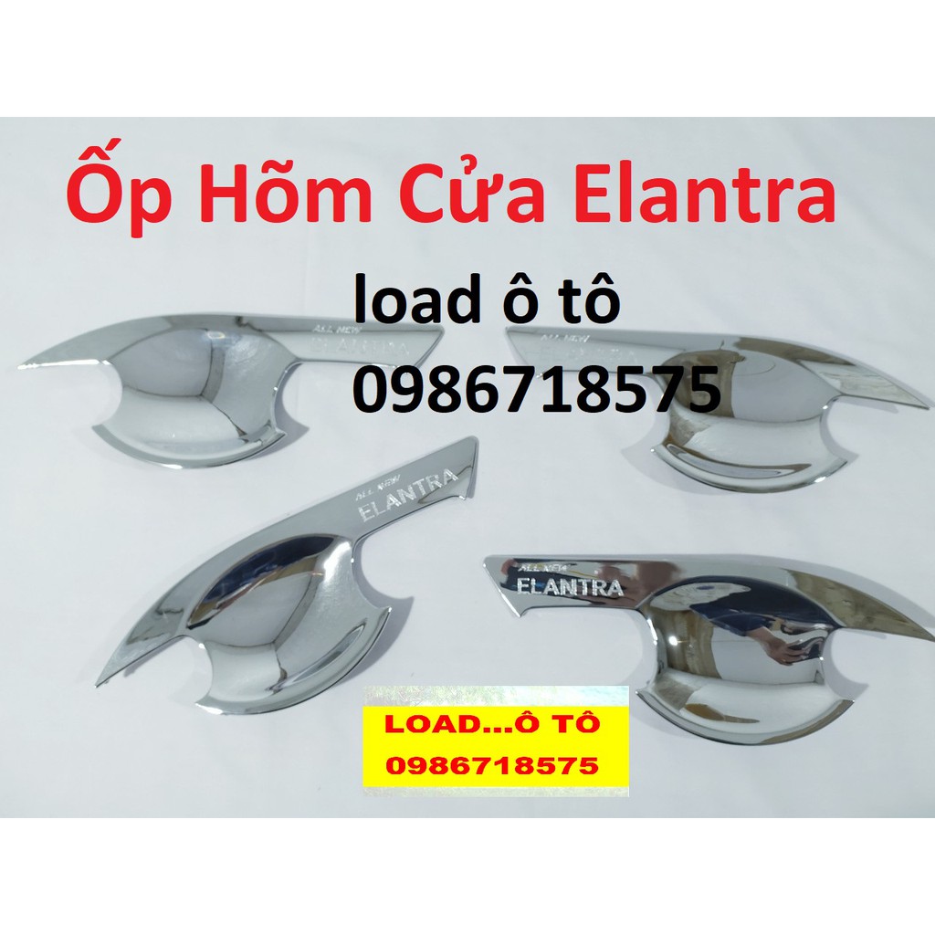 Ốp Tay và Hõm Cửa mạ Crom Xe Hyundai Elantra 2018-2021 Nhựa ABS Mạ Crom Sáng Bóng Cao Cấp