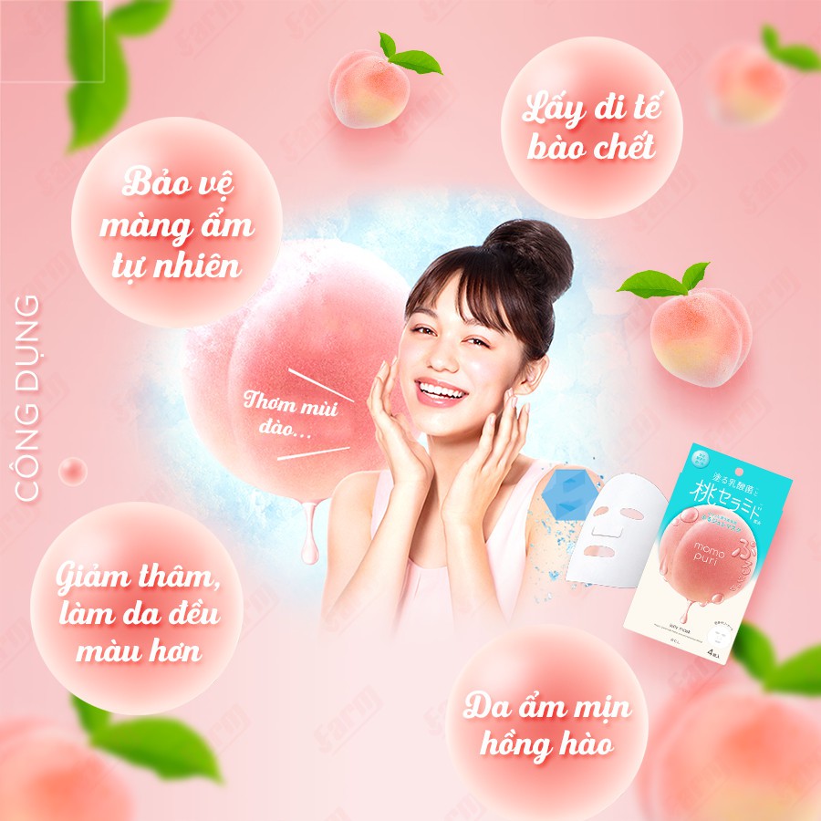 Mặt nạ giấy trái đào - Dưỡng ẩm làm trắng da chuyên sâu vibesvietnam | BigBuy360 - bigbuy360.vn