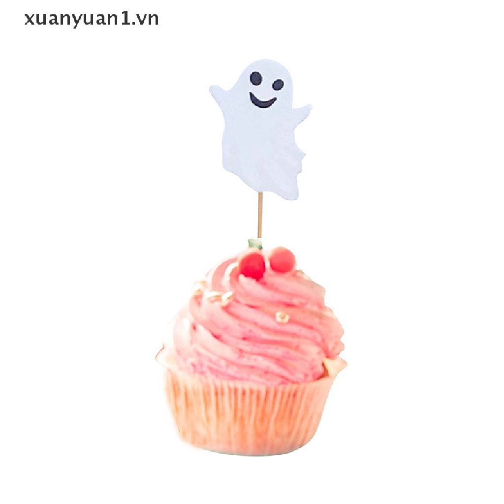 Set 48 Que Cắm Trang Trí Bánh Phong Cách Halloween Độc Đáo