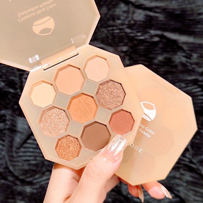 COD✨Bảng Phấn Mắt 9 Màu Sắc Hiệu Ứng Lì/ Ánh Nhũ Lấp Lánh Thời Trang