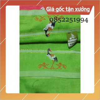 Khăn lau đầu, tắm hà nội tex thêu cò dài 38x80