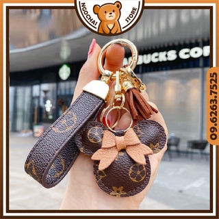 Móc khóa họa tiết LV hình gấu móc chìa khóa ô tô xe máy chìa khóa sang trọng thời thượng siêu đẹp