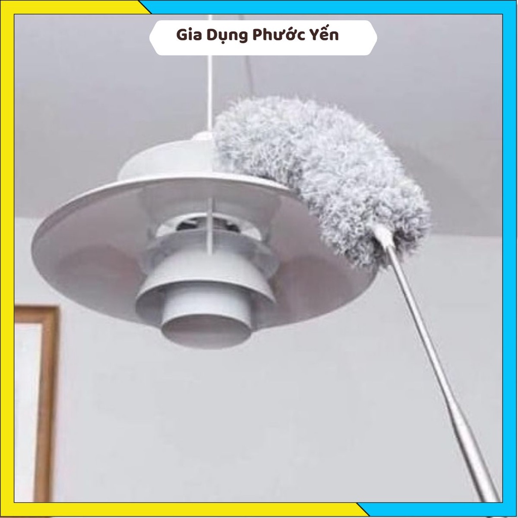 Chổi quét bụi trần nhà rút gọn kéo dài đầu chổi có thể uốn cong làm sạch mọi ngóc ngách