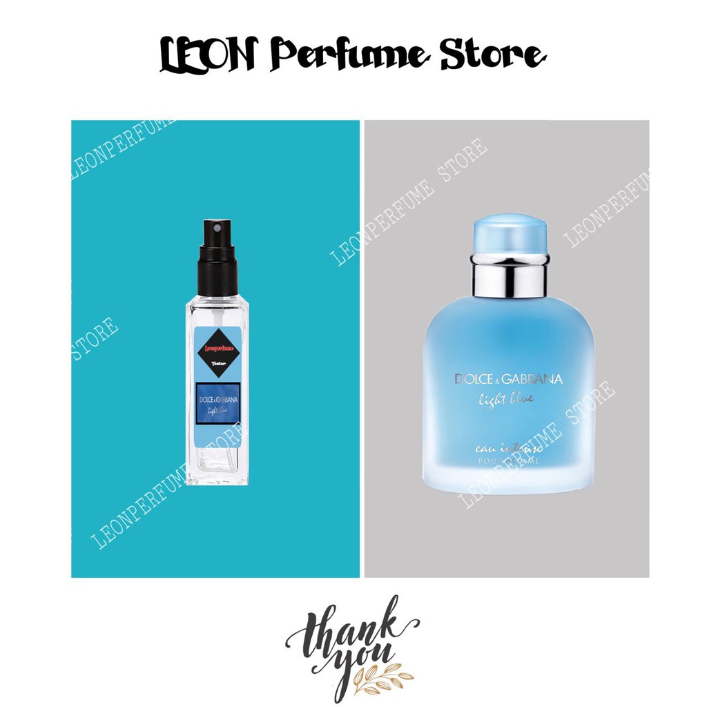 💎LEON💎 Mẫu thử nước hoa dolce&gabbana light blue eau intense 10 ml dạng xịt