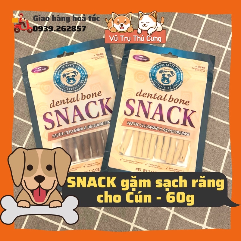 Snack cho chó, Xương gặm sạch răng Vegebrand 60g