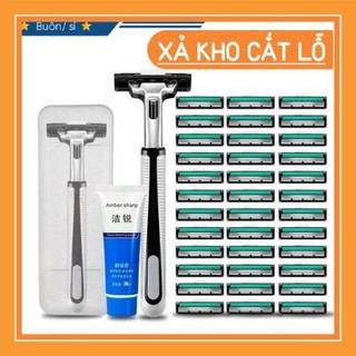 Bộ dao cạo râu gồm 1 bàn cạo râu + 36 lưỡi + 1 lọ kem
