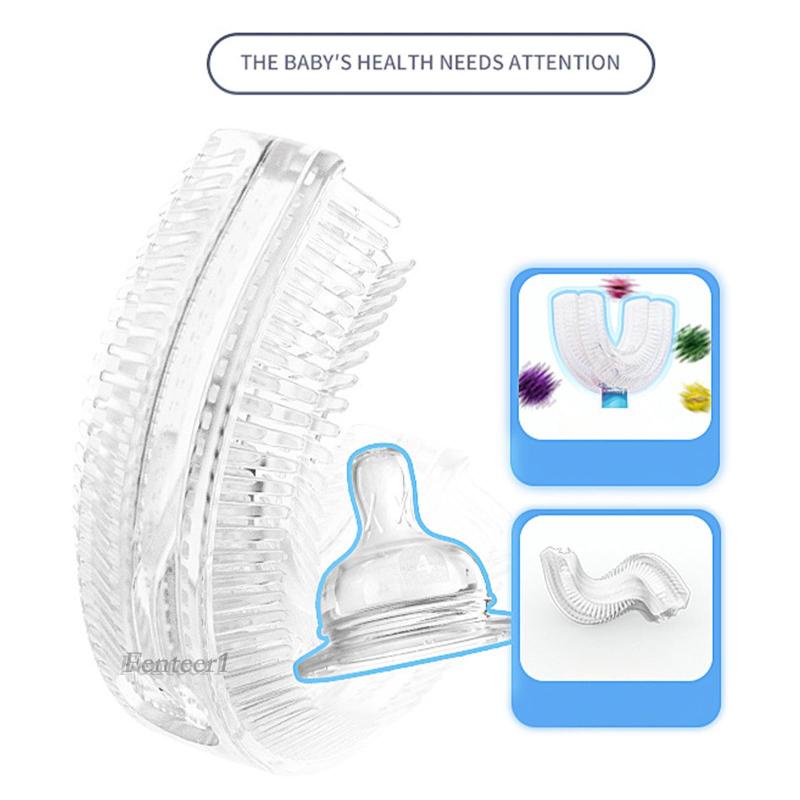 Bàn Chải Đánh Răng Silicon Mềm Mại Hình Chữ U Fenteer1 Cho Bé