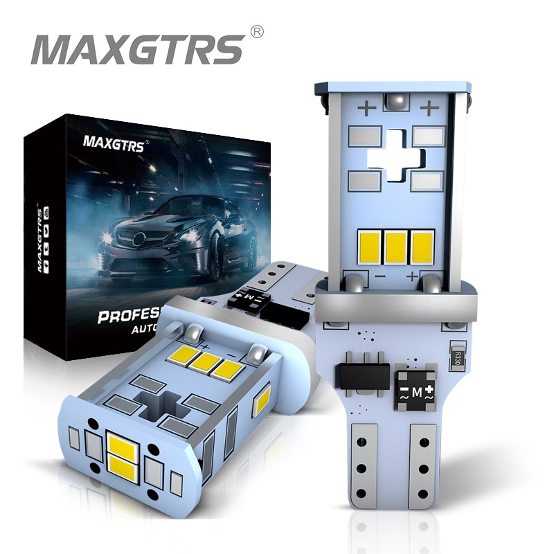 Bộ 2 Bóng Đèn Báo Hiệu Lùi MAXGTRS LED Canbus SMD3020 912 921 T15 W16W Nâng Cấp Công Suất Cao Cho Xe Hơi