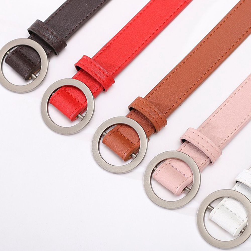 FORBETTER Design Fashion Female PU Leather Solid Belt