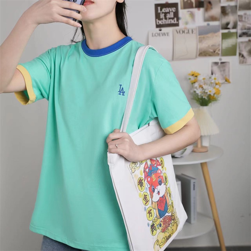 Áo Thun Thể Thao Họa Tiết Thêu logo MLB NY Cao Cấp Cho Nam Nữ