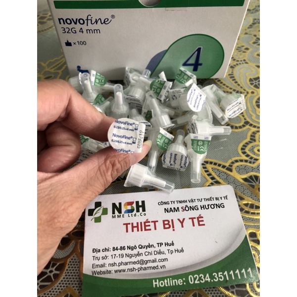 ❤ Đầu kim tiêm kim chích tiểu đường Novofine 32G 4mm Novo Nordisk Đầu kim tiêm tiểu đường NOVOFINE 32G 4mm