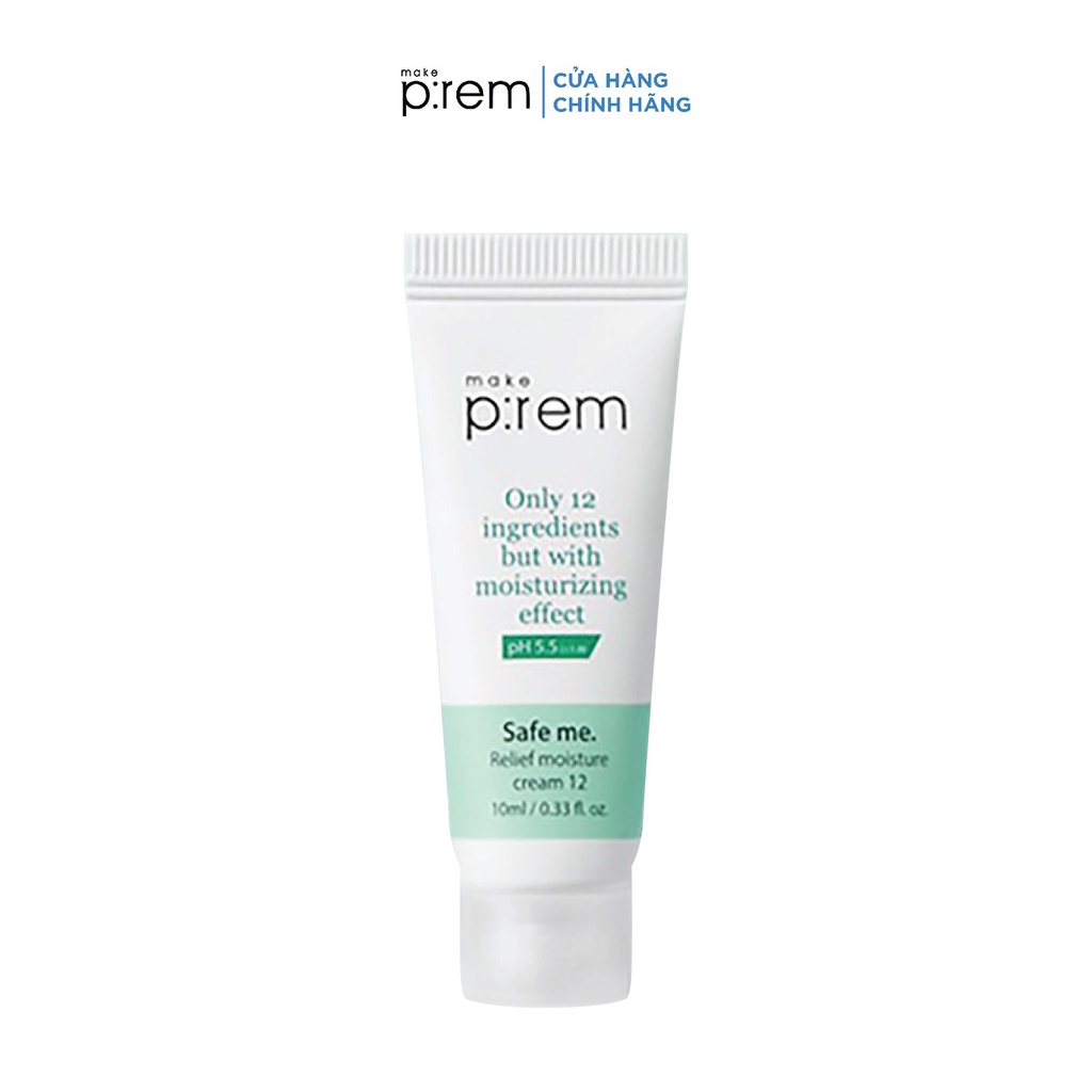 Kem dưỡng ẩm Make P:rem Safe me. Relief Moisture Cream 12 10ml