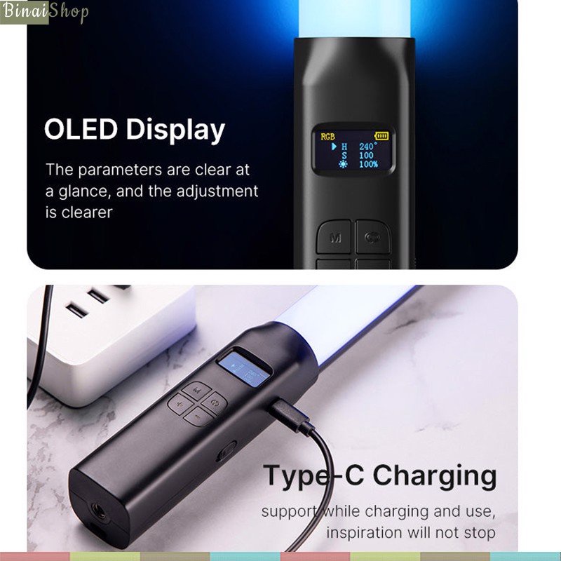 Ulanzi VL119 RGB - Đèn LED Cầm Tay, Dải Nhiệt Màu Rộng, Hỗ Trợ 20 Hiệu Ứng Cho Youtube, TikTok, Phát Trực Tiếp, Review S