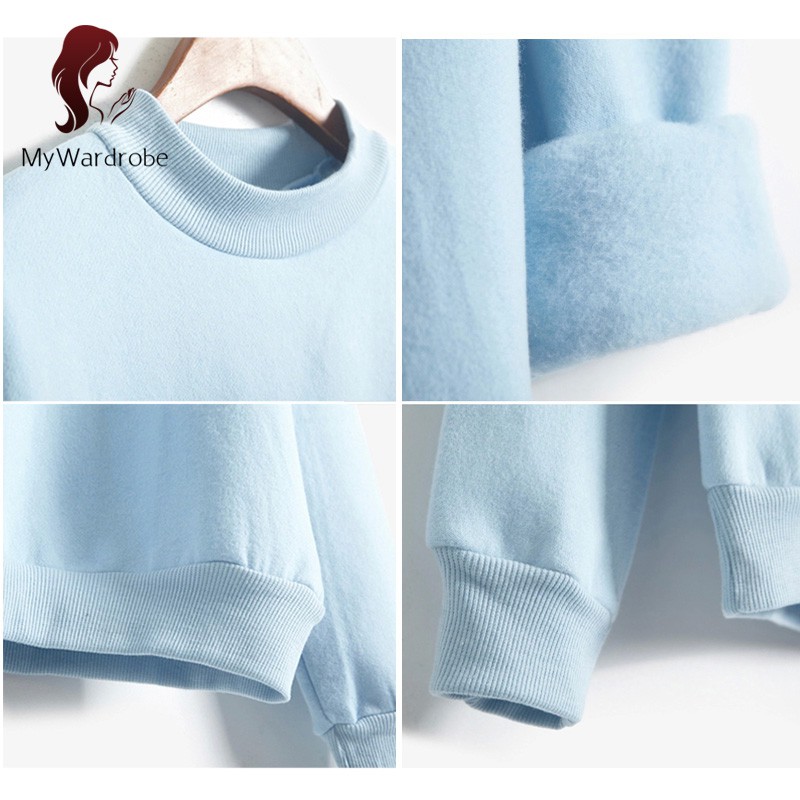 Women Solid Color Turtleneck Loose Long Sleeve Sweatshirt | BigBuy360 - bigbuy360.vn