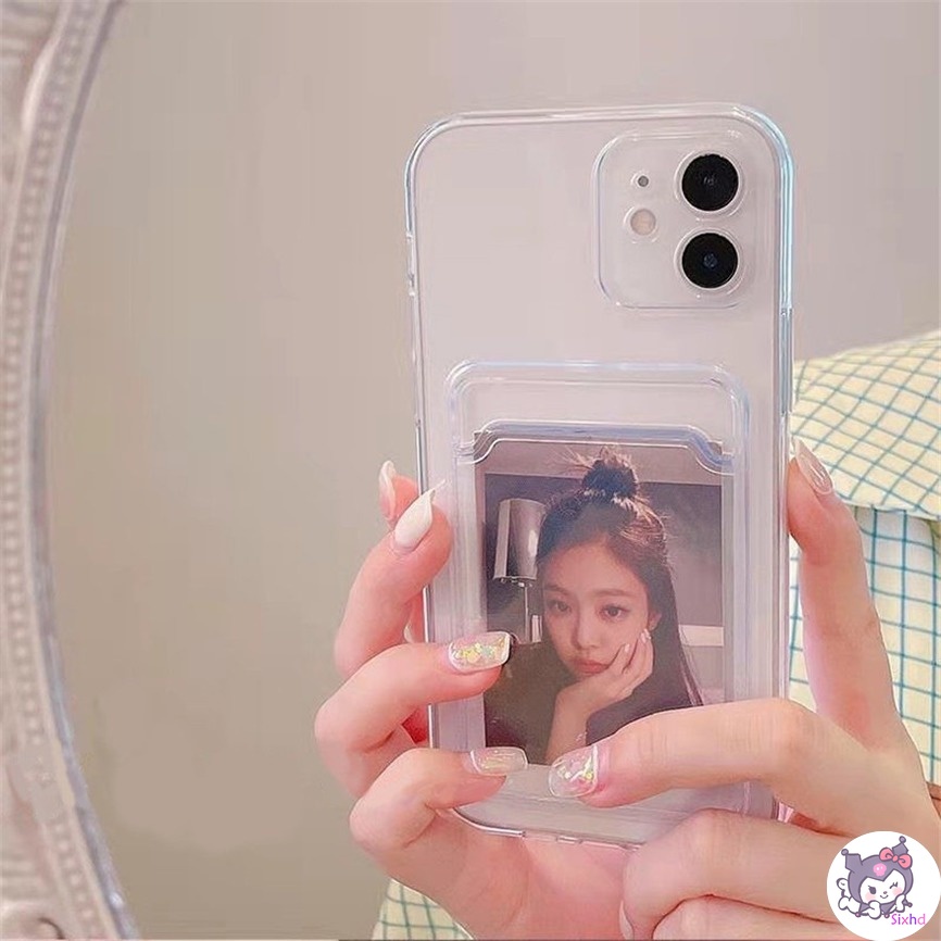 Ốp điện thoại có ngăn đựng thẻ mỏng cho iPhone 13 12 11 pro max se2020 13 12mini 11 pro max x xr xs max 8 7 6 6s plus | BigBuy360 - bigbuy360.vn