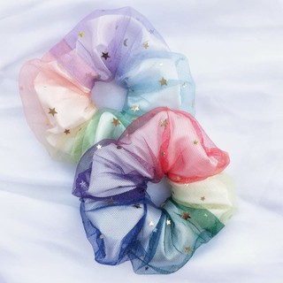 Dây buộc tóc Scrunchies galaxy 2 lớp