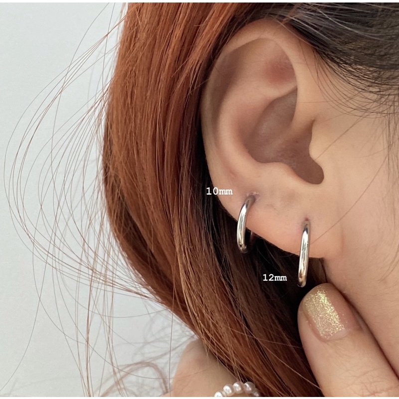 𝐯𝐞𝐥𝐯𝐞𝐭𝐩𝐢𝐧𝐤.𝐚𝐜𝐜🇰🇷 |  khuyên tai tròn thép không rỉ nhiều size