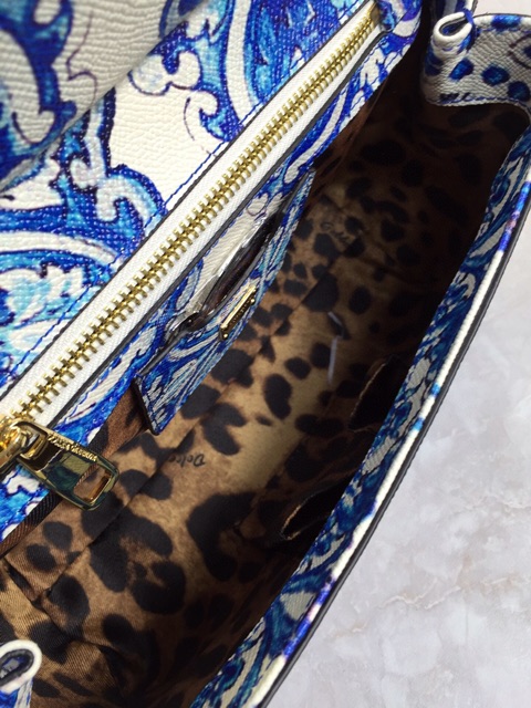 Túi Xách Dolce@Gabbana Màu Xanh Cực Đẹp Size 25 cm