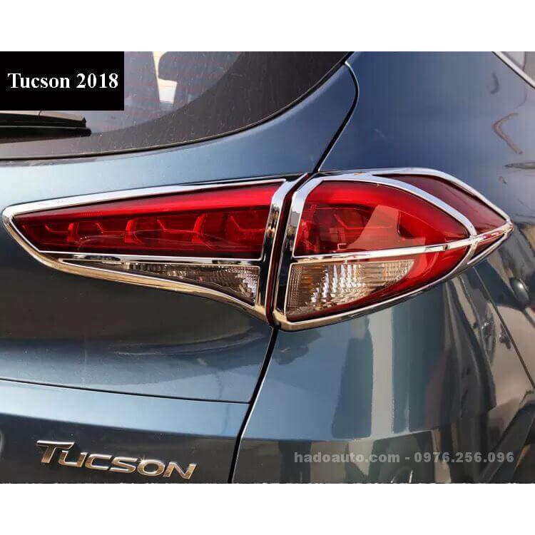 ốp Đèn Pha Hậu Tucson 2016 2017 2018 2019 2020 2021 Mạ Crom
