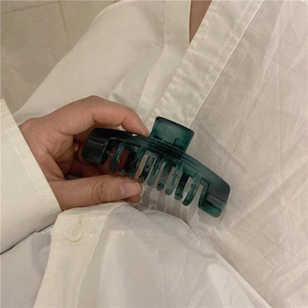 Kẹp Tóc Càng Cua Nhám Trong Suốt Cỡ Lớn Thanh Lịch