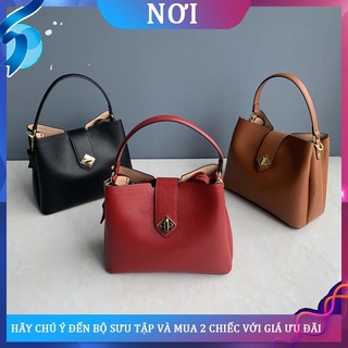 ¤Ngoại thương màu đen nguyên bản Yudan đuôi mịn đơn mẫu vải da bò lớp trên cùng túi xô da bò một túi đeo chéo một vai
