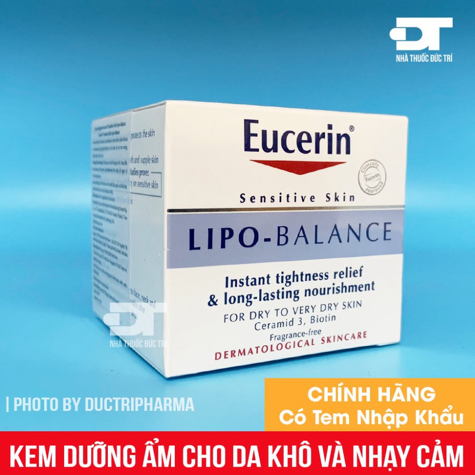 [CHÍNH HÃNG] Kem Dưỡng Ẩm Cho Da Khô Và Nhạy Cảm Eucerin Lipo Balance (50ml) nk033